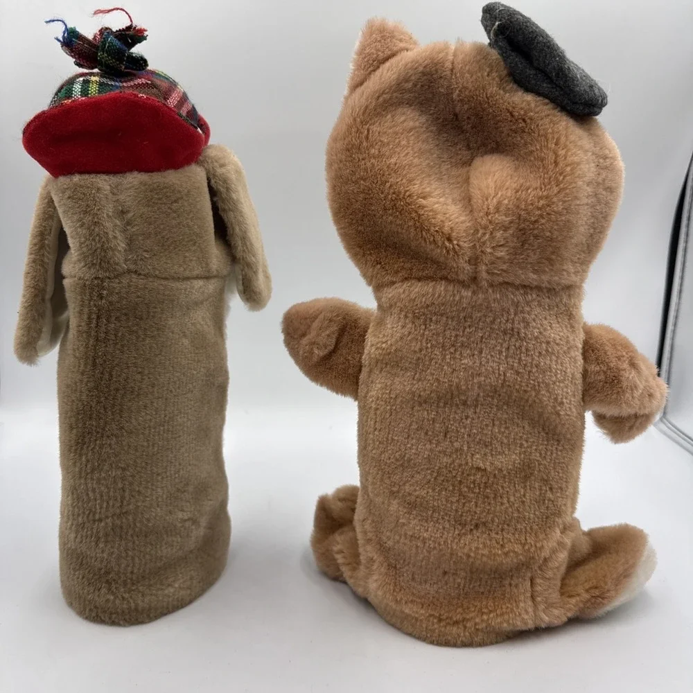 Vintage Fairway Friends Dog Puppet And Fox Puppet